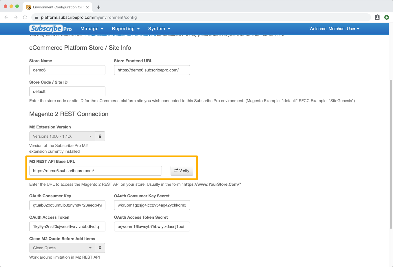 M2 Rest API Base URL