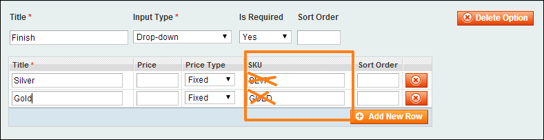 SKU Modifiers are not supported