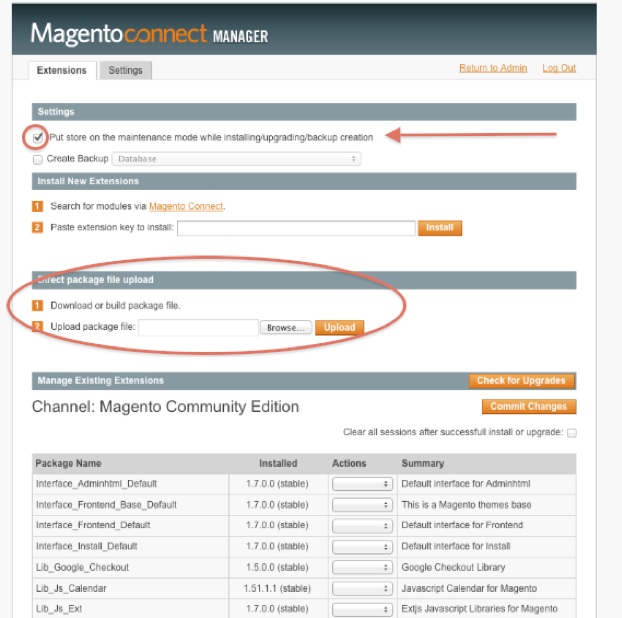 Upload Extension into Magento Connect Manager