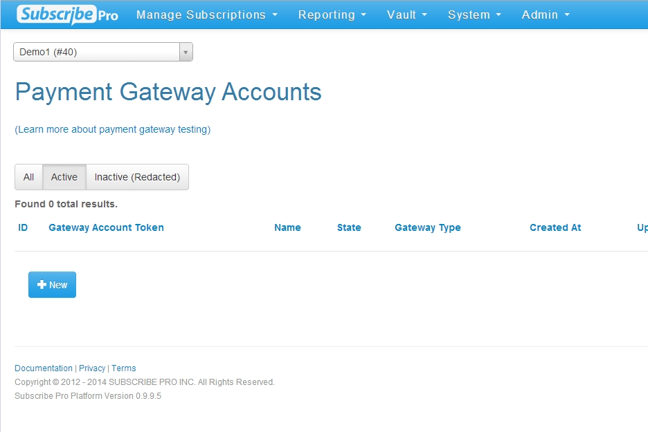 Payment Gateway Accounts