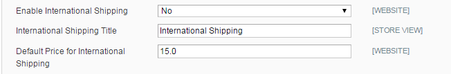 International Shipping