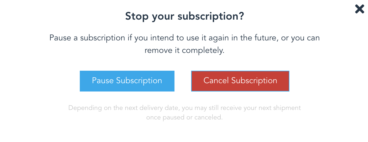 Widget Config Subscription Cancel Modal